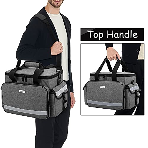 CURMIO Empty First Aid Kits Case for Home Health Care and Trauma Kits, Gray - color: Gray