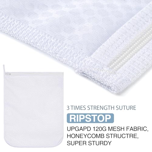 3 pcs Durable Honeycomb Mesh Laundry Bags for Delicates 3 Large (16" x 19") - size: 3 Large