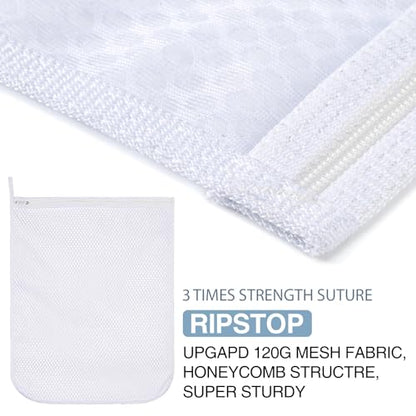 3 pcs Durable Honeycomb Mesh Laundry Bags for Delicates 12" x 15" (3 Medium) - size: 3 Medium