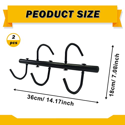 2Pcs Steel Tack Rack with Swivel Hooks for Horses Black Hanging Bridle Hooks Portable Tack Hangers Horse Tack Room Organizer Horse Tack Holder Stall Room Fence Trailer Accessories