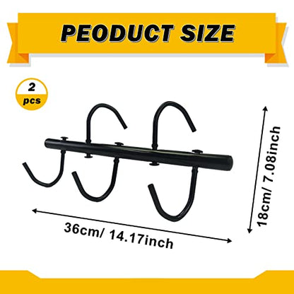 2Pcs Steel Tack Rack with Swivel Hooks for Horses Black Hanging Bridle Hooks Portable Tack Hangers Horse Tack Room Organizer Horse Tack Holder Stall Room Fence Trailer Accessories