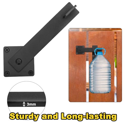 6'' Farm Flip Fence Gate Latch, Barn Door Latch, Door Latch Hardware for Wooden Fence, Shed Door, Outdoor Gate, Rustic Gate Lock, Black