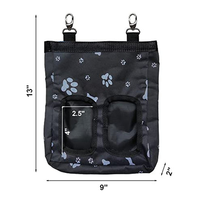 RIOUSSI Guinea Pig Hay Feeder, Hanging Rabbit Hay Feeder Bag. Black Paws - color: Blackpaws