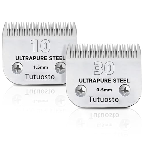 (10#&30#) Clipper Blade Compatible with Andis,Wahl and Oster Dog Clippers - color: 10#&30#
