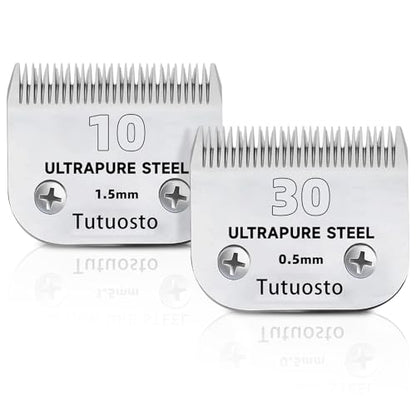 (10#&30#) Clipper Blade Compatible with Andis,Wahl and Oster Dog Clippers - color: 10#&30#