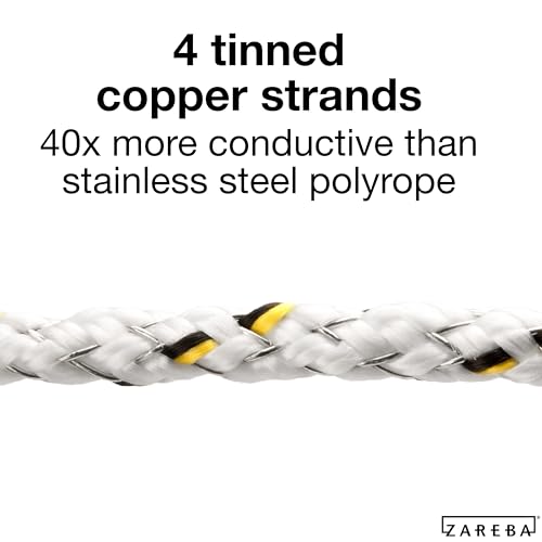 Zareba Elite Electric Polybraid Fence for Horses - 1000 ft, Highly Visible Electric-Horse Fence, 4 Tinned Copper Strands, Polybraid, EL1000C4-Z (Pack of 2) - size: 1000 ft. (Pack of 2)