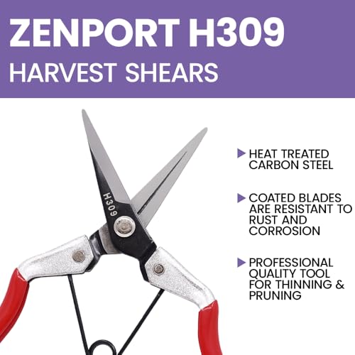 Zenport H309 Deluxe Thinning Shear, 2 Inch Carbon Steel Blades, Red