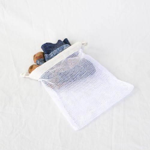 Organic Cotton Mesh Laundry Bag – Set of 3 (L,M,S) | Three Versatile Sizes—From Bras to Blouses • GOTS Certified • Microplastics-Free - size: Set of 3 (L, M, S)