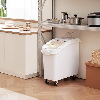 VEVOR Ingredient Bin with Scoop 21 Gallon, 400 Cup Rice Storage Container - size: 21 Gallon