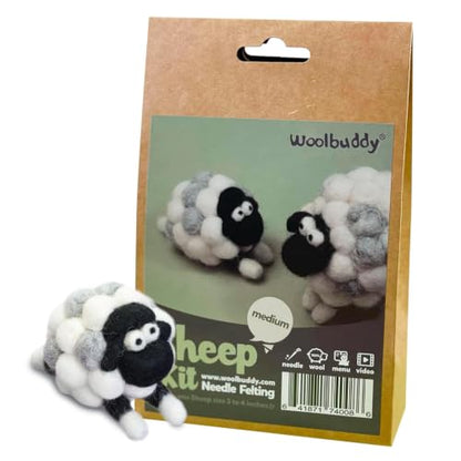 Woolbuddy Needle Felting Starter Kit (Sheep) for Adults with Tool & Guide - color: Sheep