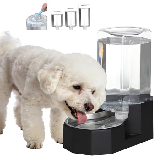 Sfozstra 7L Gravity Dog Water Dispenser:Filter Free Design - color: Black, size: 7L Without Filter