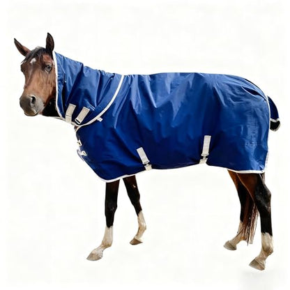 Horse Blanket Winter Water Resistant,220g Warm Cotton Filling Liner 1200D Premium Turnout Horse Blanket,Medium Weight Blanket 72 inches,135cm