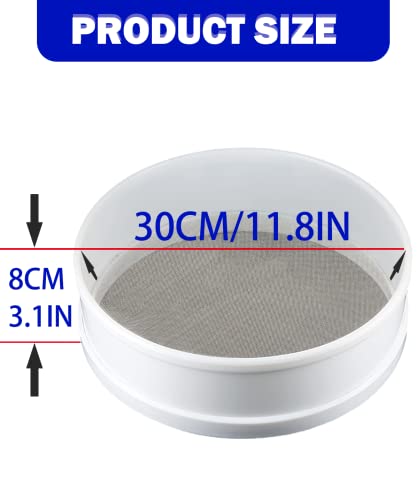 Hosrnovo Paint Strainer,White Large 250 Micron Resin Fine Mesh Screens Fits 5 Gallon Bucket Reusable Paint Filters for Oil Water Based Paint Latex and Ink