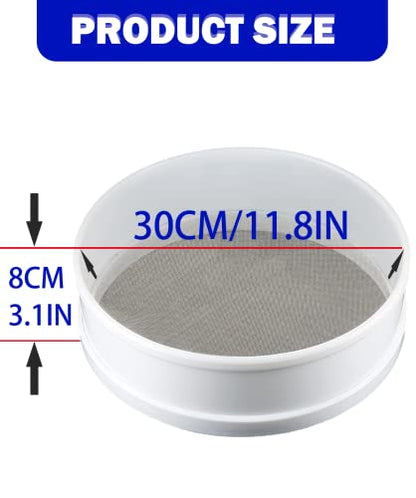 Hosrnovo Paint Strainer,White Large 250 Micron Resin Fine Mesh Screens Fits 5 Gallon Bucket Reusable Paint Filters for Oil Water Based Paint Latex and Ink
