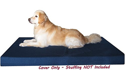 Dogbed4less DIY Durable Blue Denim Pet Bed External Duvet Cover and Waterproof Internal Case for 55"X47"X4" Jumbo Dog Bed - Replacement Covers only - size: 55"X47"X4" Jumbo