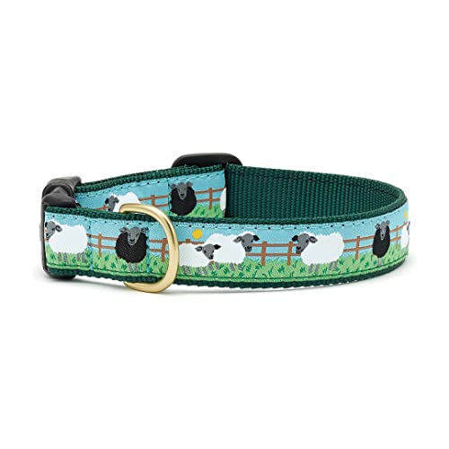 Up Country Counting Sheep Dog Collar, Large (15 to 21 inches) 1 inch Wide Width - size: Large (15 to 21 inches) 1 inch Wide Width
