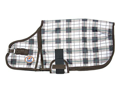 Derby Originals Ruff Pup 1200D Ripstop Waterproof Winter Dog Coat 150g Medium Weight - color: Green Fawn Plaid, size: Medium (17.5 in)