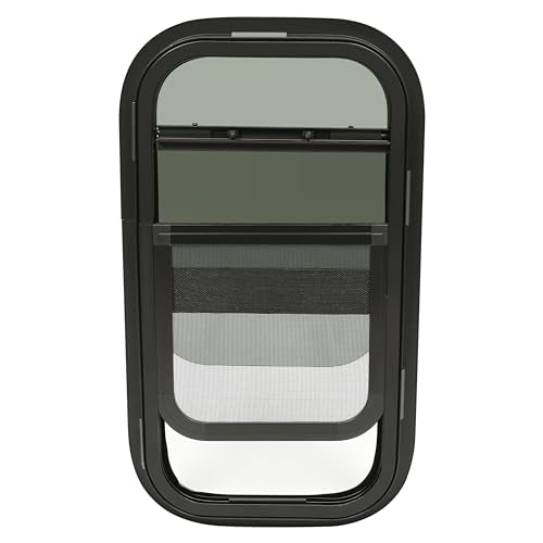 HECASA RV Window 12" W x 22" H for Trailer Cargo Camper Vertical Sliding