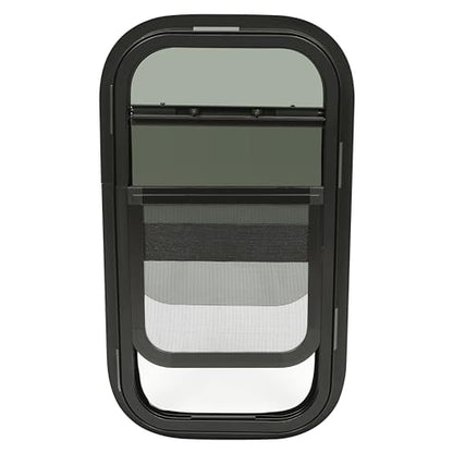 HECASA RV Window 12" W x 22" H for Trailer Cargo Camper Vertical Sliding
