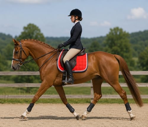 CHALLENGER Horse Cotton Quilted All Purpose English Saddle PAD Trail Contoured Orange 72F37