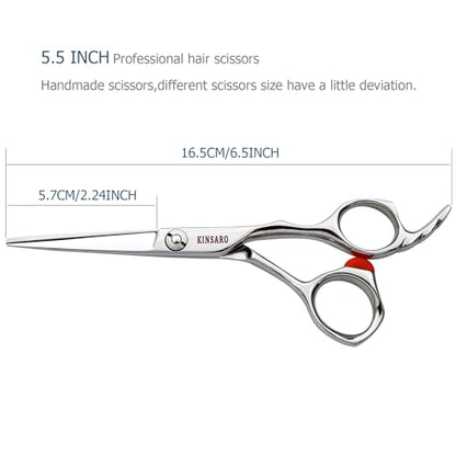 KINSARO Hair Cutting Scissors Professional 5.5 inch 440c Shears - size: 5.5 Inch