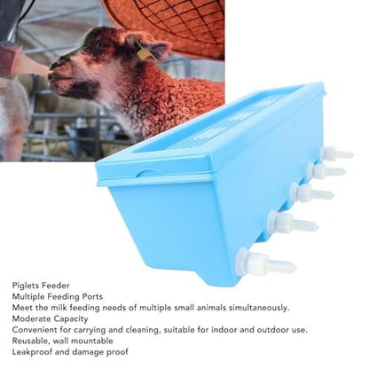 Asixxsix 5 Pacifier Small Animal Milk Feeder, Lamb Drink Nipples Piglets Feeder, Cow Calf Milk Drinking Nipple with Nipples for Sheep Piglet Lamp Goat Milk Feeder Nursing Bottle