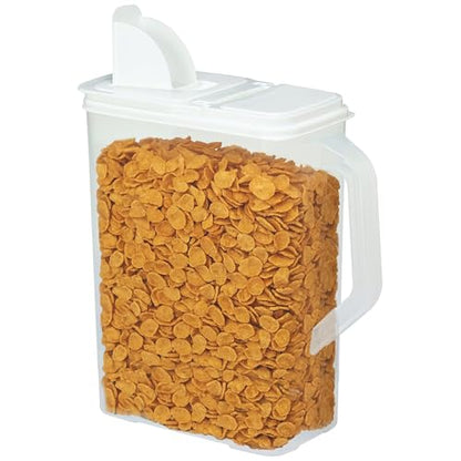 Buddeez Bulk Food Storage Container 8 Quart All Purpose Clear (White Lid)