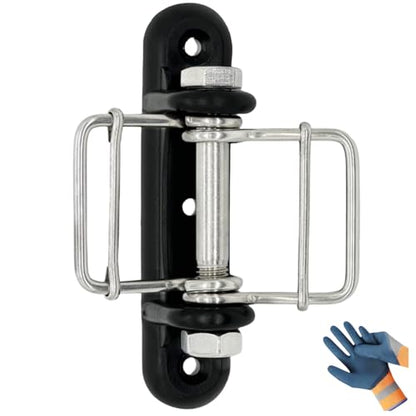2Pcs Electric Fence Polytape Insulators Buckles for 1.7" Tape | Interlocking buckles for tautness. Impact-resistant, non-conductive. Triple anchor points. Modular for corners/ends/gates
