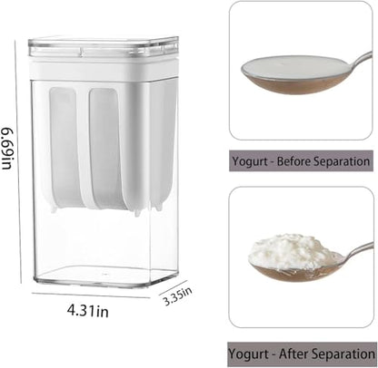 1100MLGreek Yogurt Maker - Ultra Fine Yogurt Strainer ，Reusable Rice Tea Juicing Food Sieve Strainer（M) - size: M