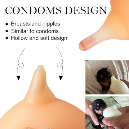Doggiema Puppy Milk Feeder Nipple Puppy Bottle Puppy's feeders - size: L size for Small/Medium Breed Puppy