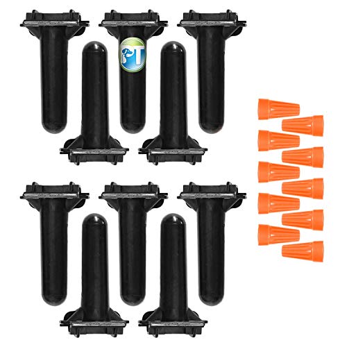 PetsTEK 10 Pack Direct Bury Waterproof Wire Splice Kit, Wire Nut Electrical Connectors for Wire Break Repair, Compatible with PetSafe, SportDog, Dogtra In-Ground Dog Fence Systems, Made in USA - size: Pack of 10