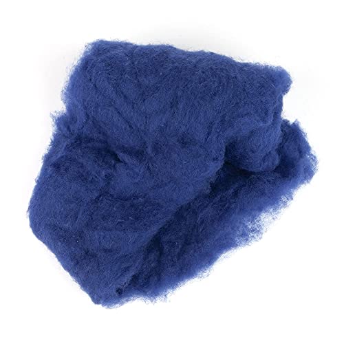 Maori Wool Carded Batting for Needle Felting, 3.5 oz, Evening Blue - color: Evening