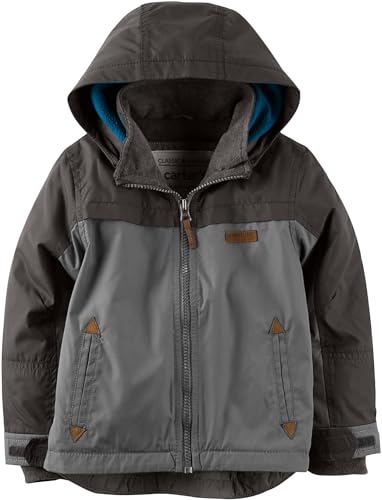 Carter's Little Boys' Fleece Lined Jacket (Toddler/Kid) - color: Grey, size: 5-6