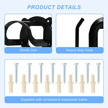 12 Counts Horse Bridle Rack, Bridle Bracket Bridle Hooks with Tubes & Screw - size: 12 Counts
