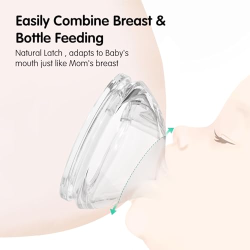 Aynmer Natural Flow Baby Bottle Silicone Nipple，0+ Months, 4 Counts (M) - color: M (3m+)