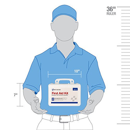 First Aid Only 223-G 25-Person OSHA-Compliant First Aid Kit for Office, Home Renovation, Job Sites, and Construction Vehicles, Gasket Provides Extra Water Resistance, 107 Pieces