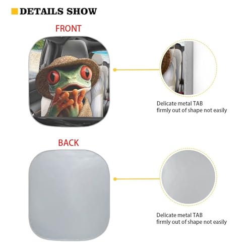 Car Front Windshield Sun Shade Cute Frog 2-Piece Foldable Car Windshield Sun Shade UV Rays and Keeps Vehicle Cool Easy to Install for Most Sedan Truck SUV - color: Cute Frog