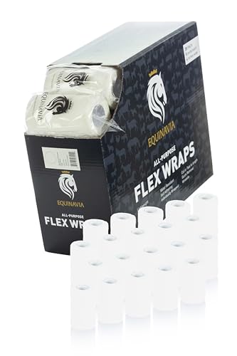 Equinavia 20 Pack Self Adhesive Bandage Wrap, 4 Inch Vet Wrap for Horses - color: White