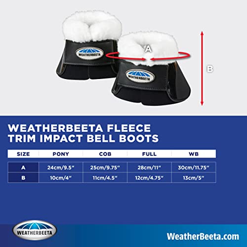 WeatherBeeta Fleece Trim Impact Bell Boots, White, Cob