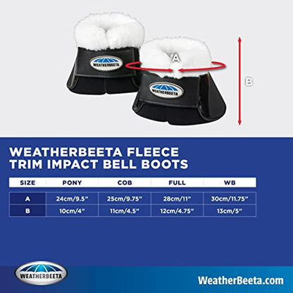 WeatherBeeta Fleece Trim Impact Bell Boots, White, Cob