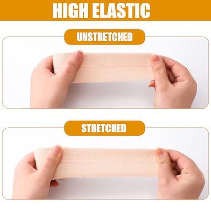 Geiserailie 12 Rolls 2 Inches Elastic Tape Self Adhesive Wrap Sports Pets | Cohesive Stretch for Ankle Knee Wrist, Sticks to Itself Not Skin Hair, Athletic Training Pet Animal Protection, Tan Beige - size: 2 Inch