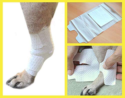 PawFlex Joint and large area wound bandages for dogs, cats and other pets. Great for leg joint sprains and tail injuries! Non adhesive, breathable non-slip disposable washable.Value 10 pack (XX-Small) - size: 2XS 10pk
