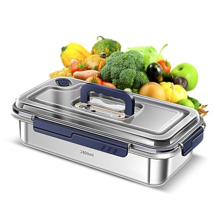 Food Container with Lids Kitchen Storage Container with Date Indicator (2.4L) - size: 2.4L