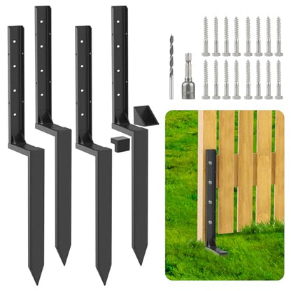 Longer Reinforced Fence Post Repair Kit - 41 Inch - size: 4 Pack Reinforced