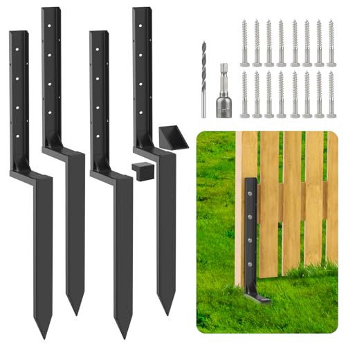 Longer Reinforced Fence Post Repair Kit - 41 Inch - size: 4 Pack Reinforced