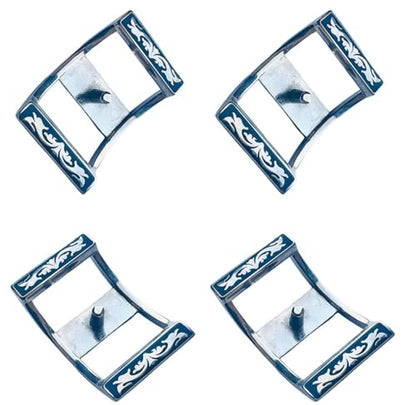 CHALLENGER Lot of 12 Conway Buckles 1" Nickel Horse Saddle Headstall Reins Tack 403RT03-12