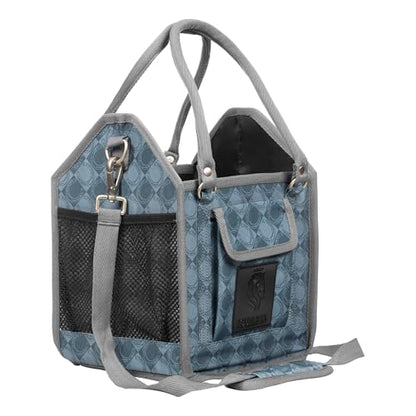 Equinavia Darby Horse Grooming Bag, Collapsible Tote with Strap, One Size - color: Dark Grey/Light Grey