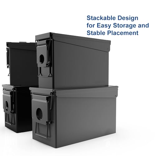 HARDROCK Metal Ammo Can, Ammo Box - color: Black, size: 30cal
