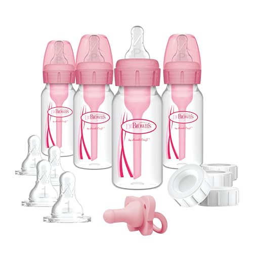 Dr. Brown's Narrow Breast to Bottle Pump & Store Feeding Set, Pink, 0m+ - color: Pink, size: 13 Piece Set