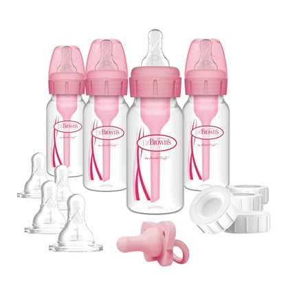 Dr. Brown's Narrow Breast to Bottle Pump & Store Feeding Set, Pink, 0m+ - color: Pink, size: 13 Piece Set